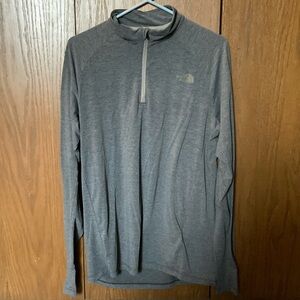 The North Face Men's Gray Quarter-Zip Shirt